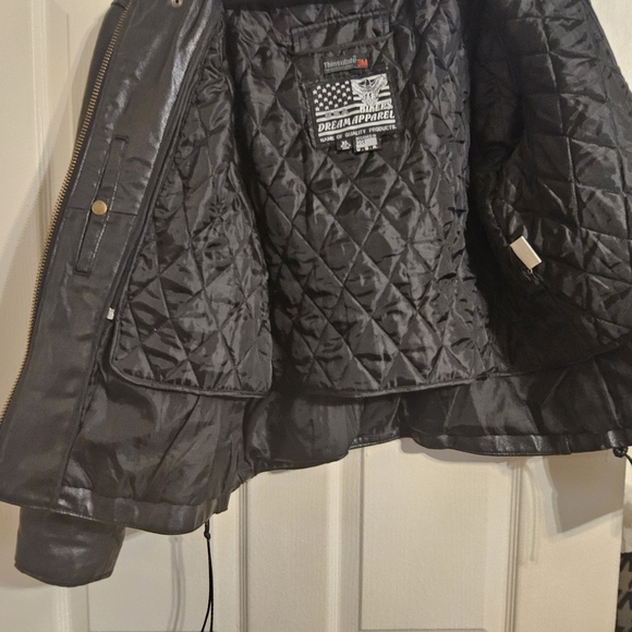 Women's USA Bikers Dream Apparel Genuine Leather 3M Thinsulate Motorcycle Jacket - Picture 12 of 16